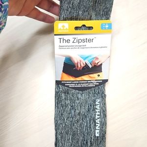 The Zipster Zipper Storage Belt by Nathan Sz L Gray Heather ⭐️NEW⭐️